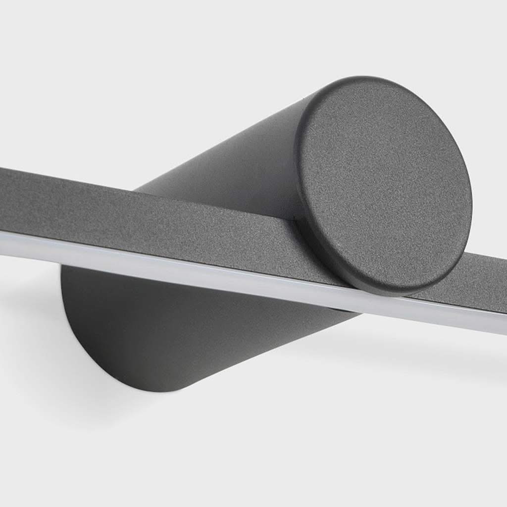 Ébène Sacrée - Applique Murale pour Lavabo de Salle de Bain, LED Dimmable Minimaliste, Noire