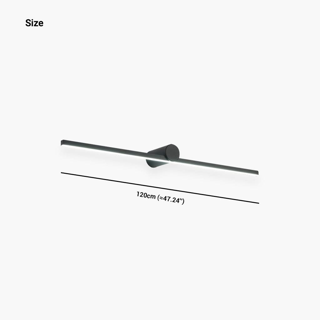 Ébène Sacrée - Applique Murale pour Lavabo de Salle de Bain, LED Dimmable Minimaliste, Noire