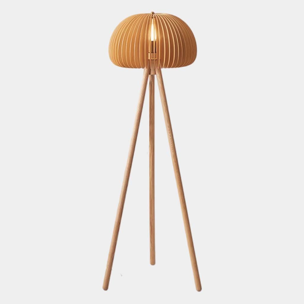 Lueur Noire - Lampe de table/lampe sur pied Ambient Citrouille en bois - Design Élégant