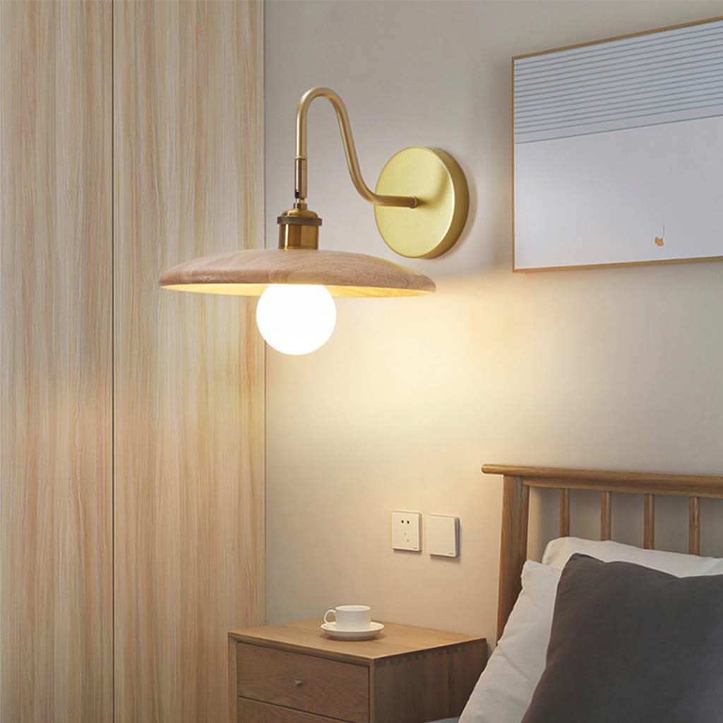Ligne Scellée - Applique en bois nordique pour chambre à coucher et table de nuit