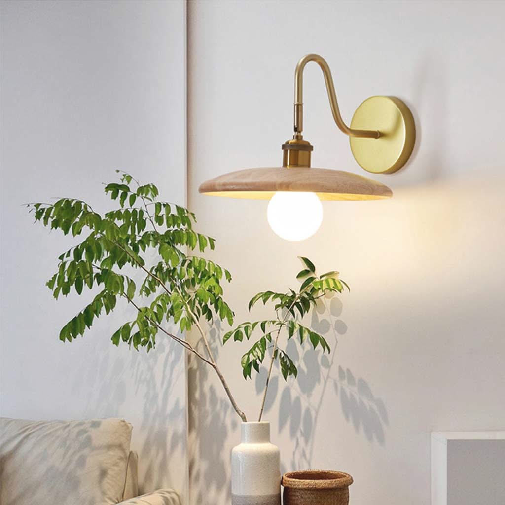 Ligne Scellée - Applique en bois nordique pour chambre à coucher et table de nuit