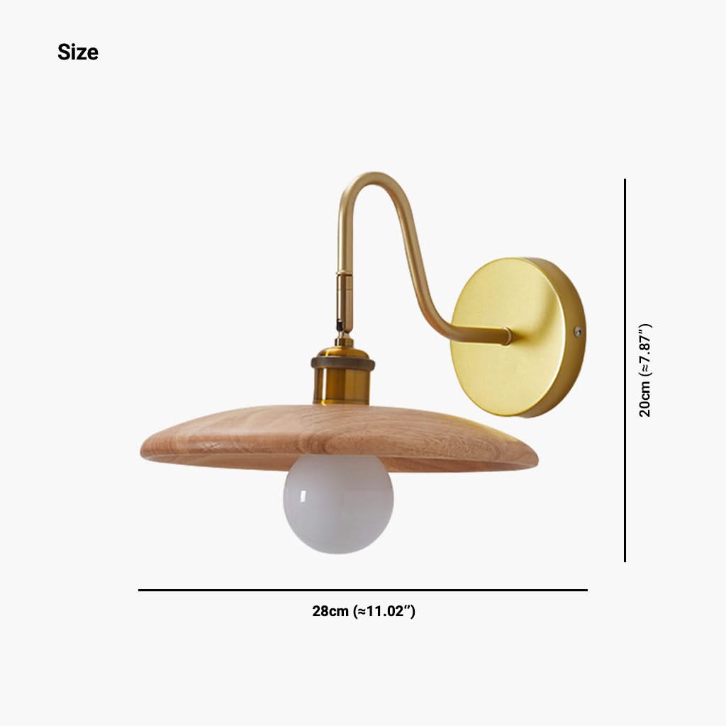 Ligne Scellée - Applique en bois nordique pour chambre à coucher et table de nuit