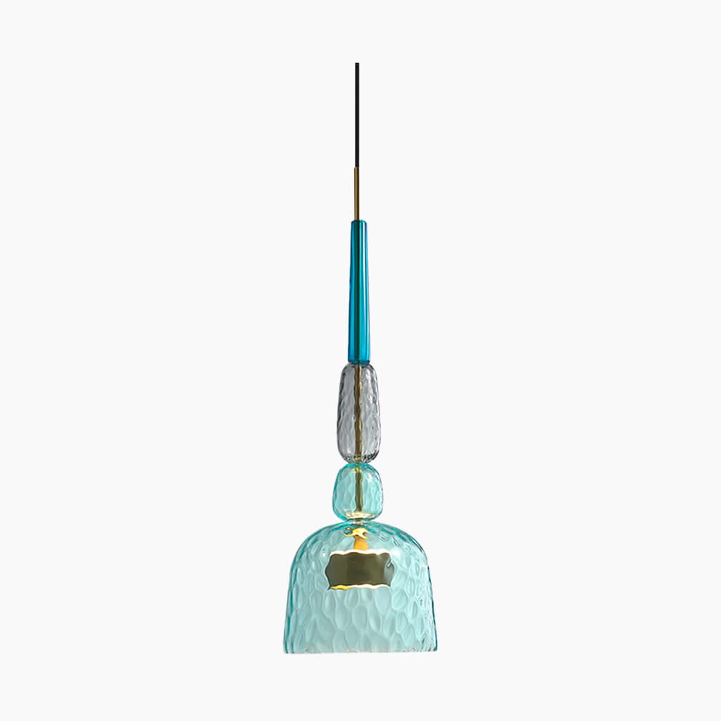 Éclat de Lune Lampe Suspendue en Verre Nordique Coloré