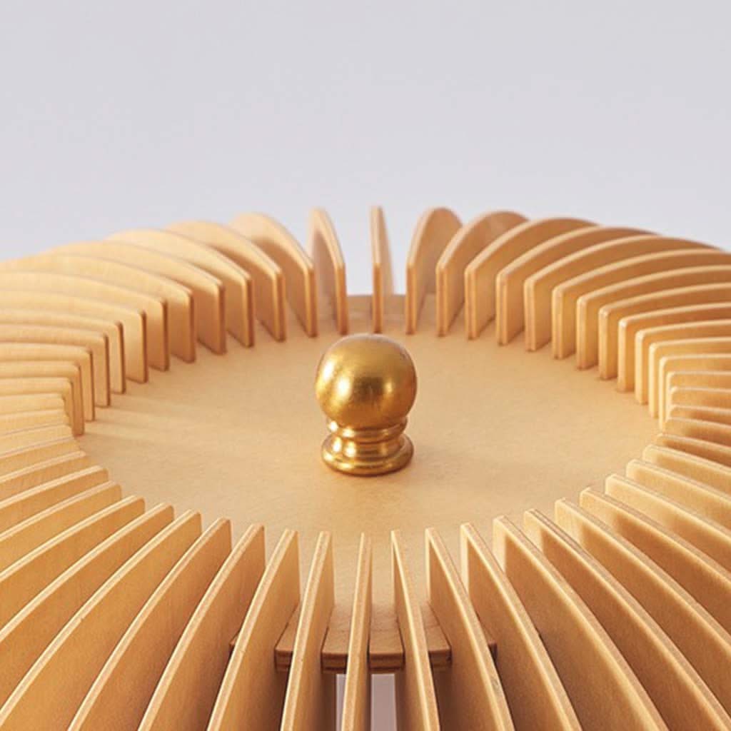 Lueur Noire - Lampe de table/lampe sur pied Ambient Citrouille en bois - Design Élégant