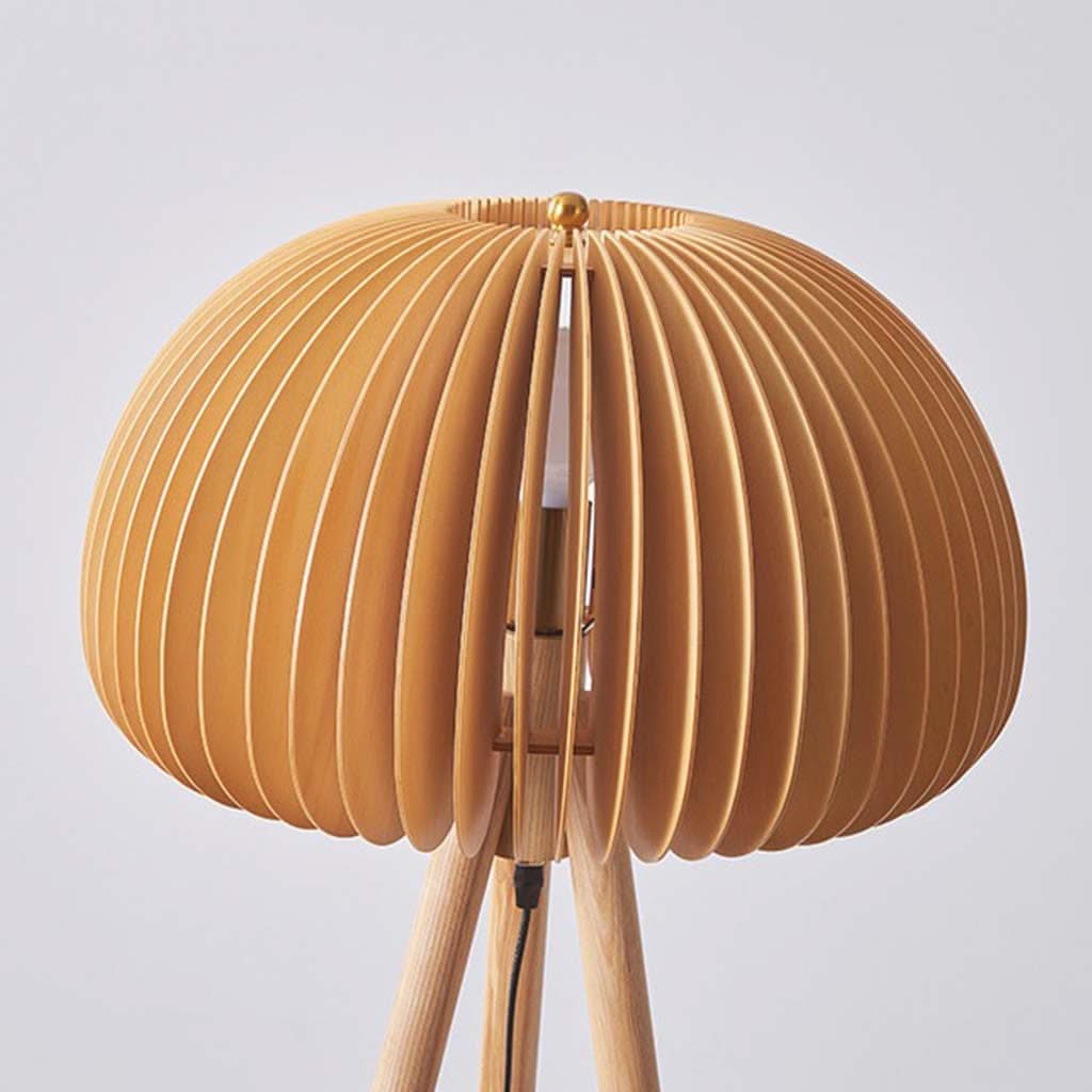Lueur Noire - Lampe de table/lampe sur pied Ambient Citrouille en bois - Design Élégant