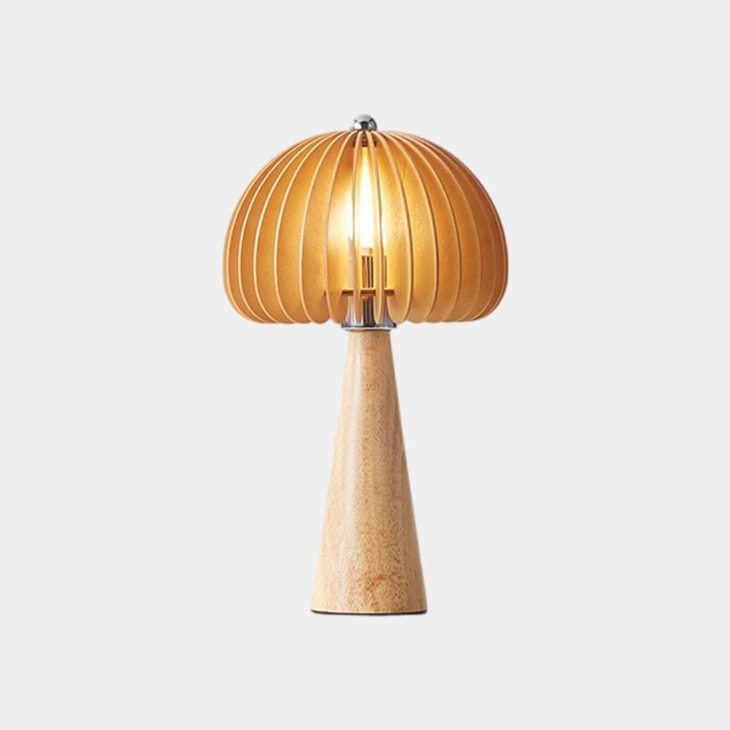 Lueur Noire - Lampe de table/lampe sur pied Ambient Citrouille en bois - Design Élégant