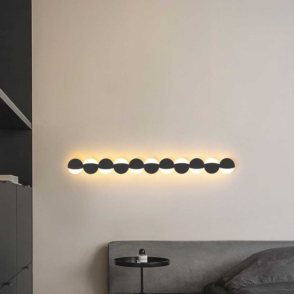 Noir Opulent - Applique Murale LED Géométrique Minimaliste 3 Couleurs Disponibles