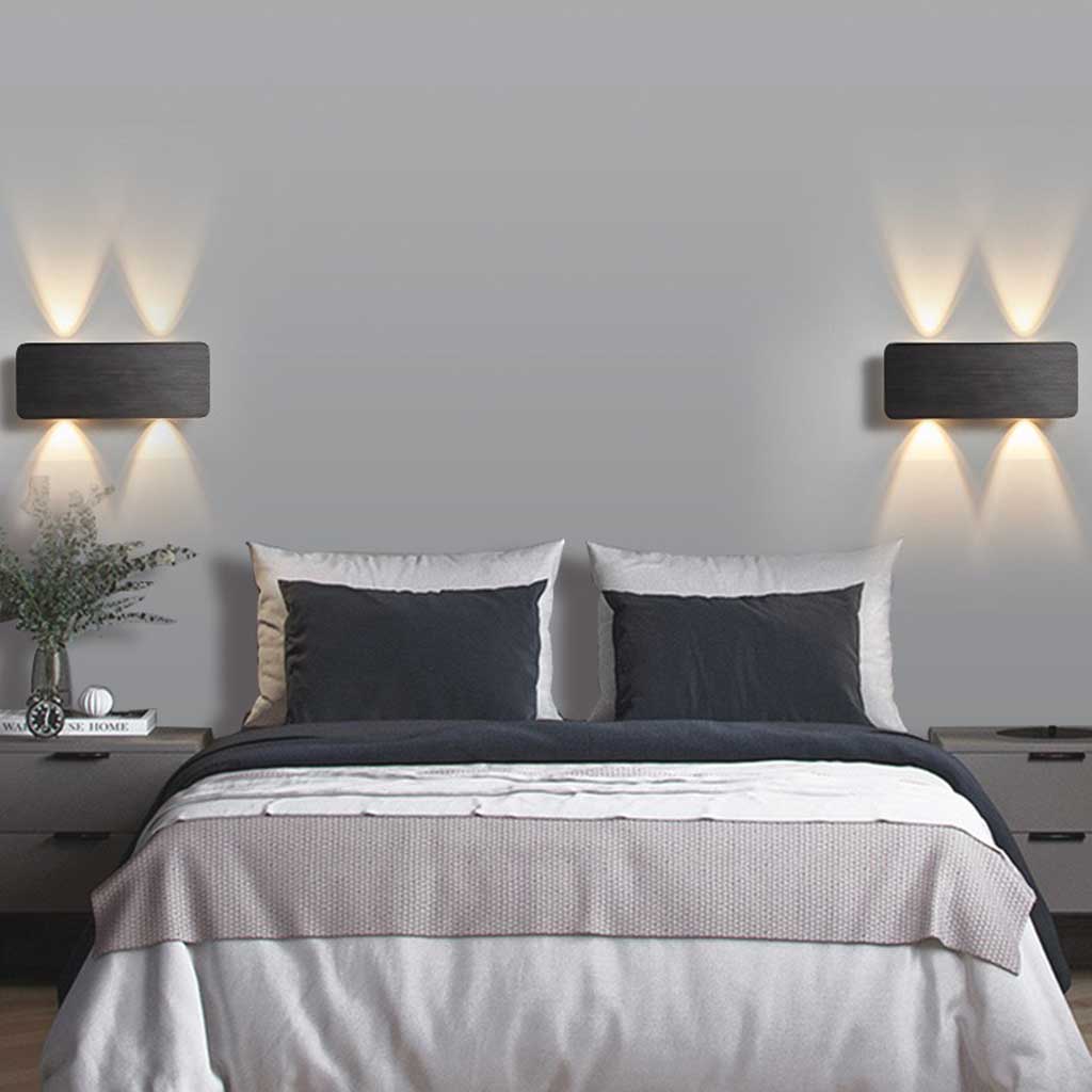 Rive Obscure - Applique Murale LED Rectangulaire Minimaliste en Aluminium - Disponible en 5 Couleurs