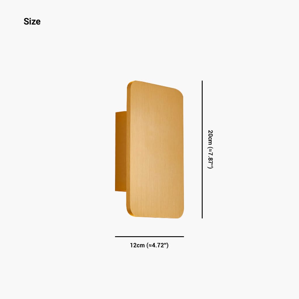 Rive Obscure - Applique Murale LED Rectangulaire Minimaliste en Aluminium - Disponible en 5 Couleurs