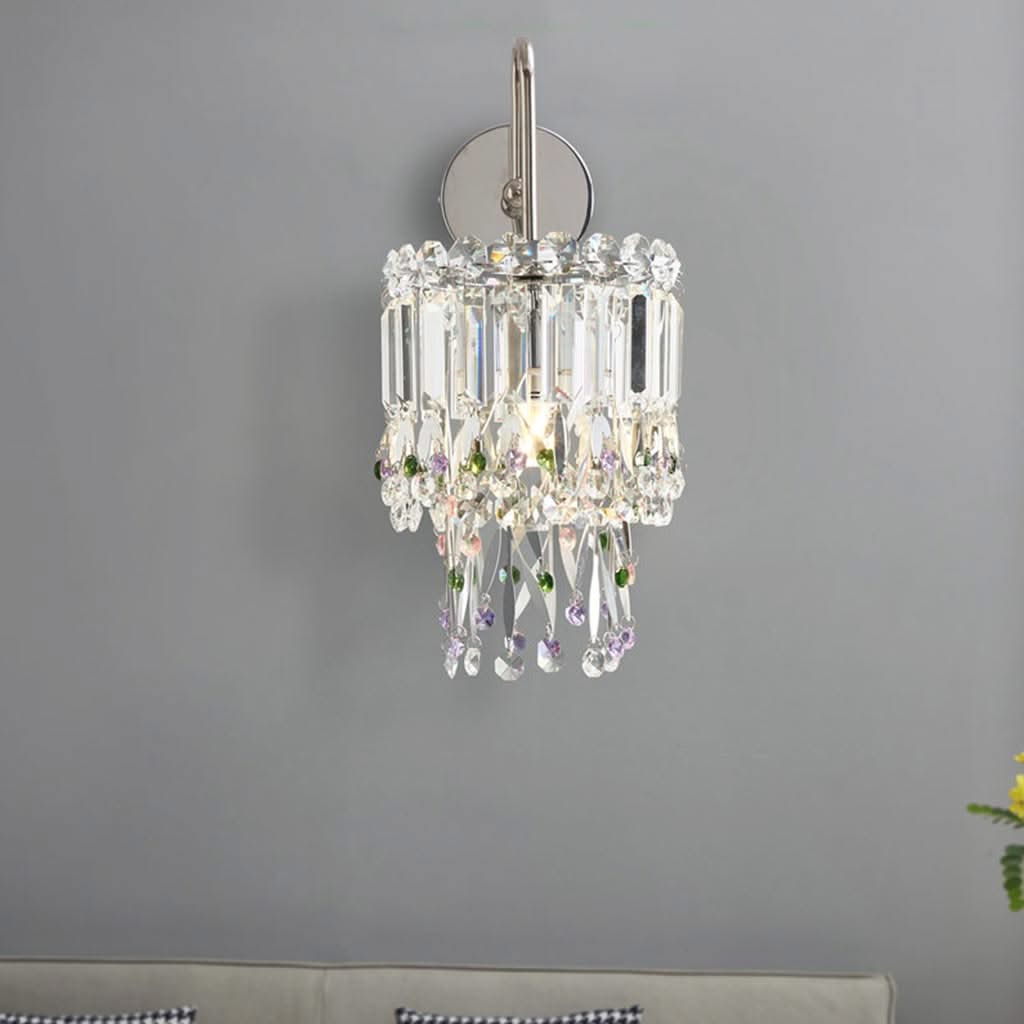 Reflet de Rêve - Applique Murale Élégante en Forme de Goutte en Cristal Argenté