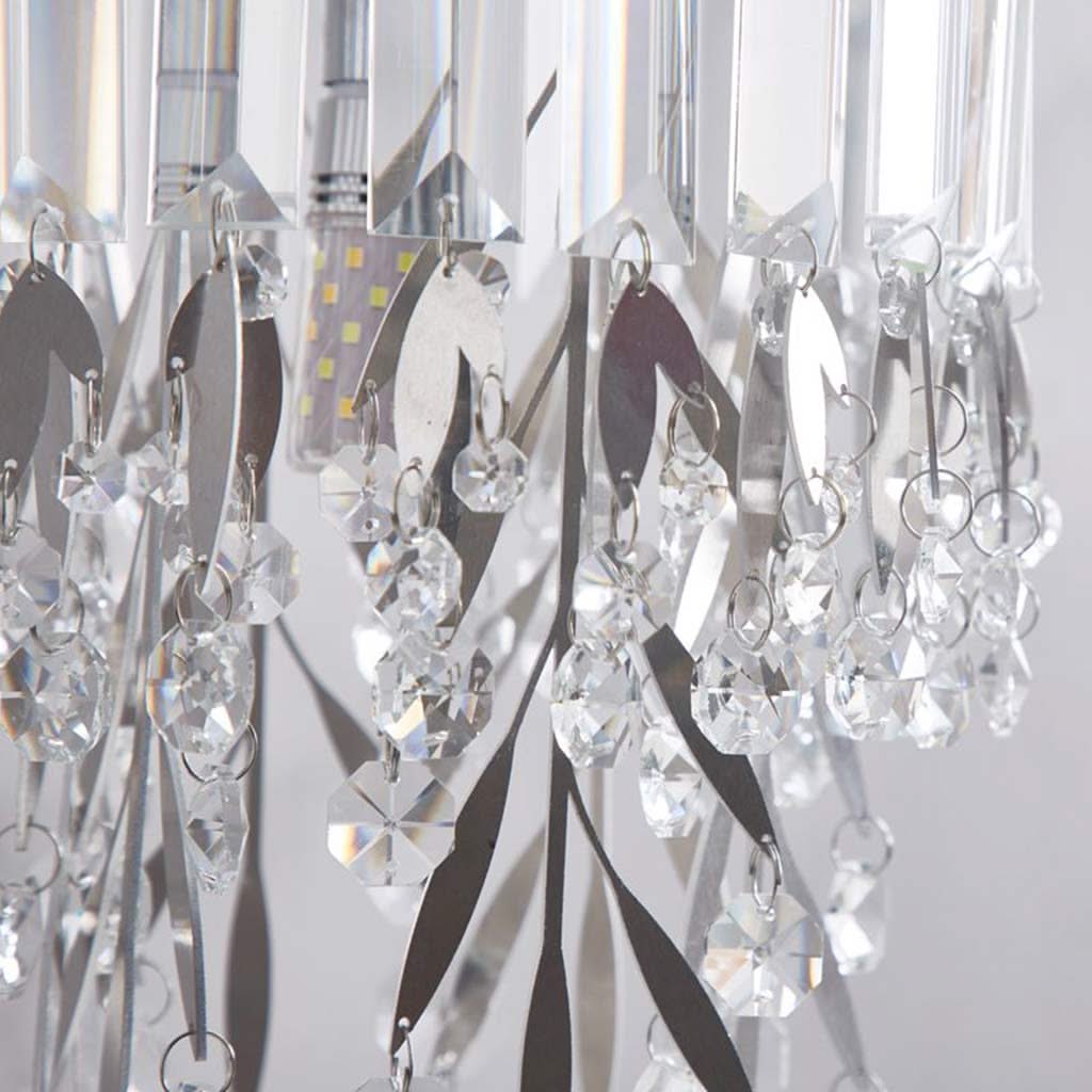 Reflet de Rêve - Applique Murale Élégante en Forme de Goutte en Cristal Argenté