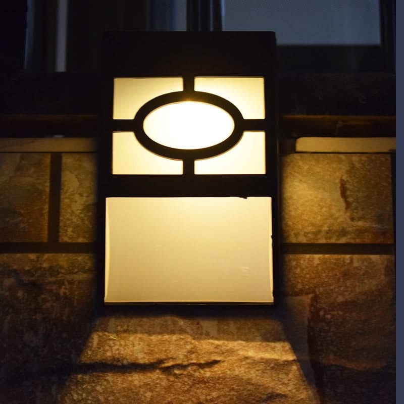 ZenGlow - Lampe Murale Solaire Japonaise pour l'Extérieur
