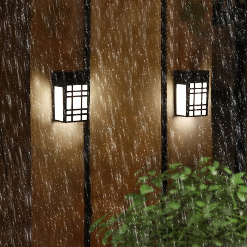 ZenGlow - Lampe Murale Solaire Japonaise pour l'Extérieur