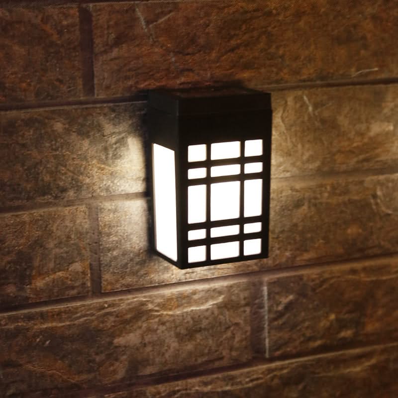 ZenGlow - Lampe Murale Solaire Japonaise pour l'Extérieur