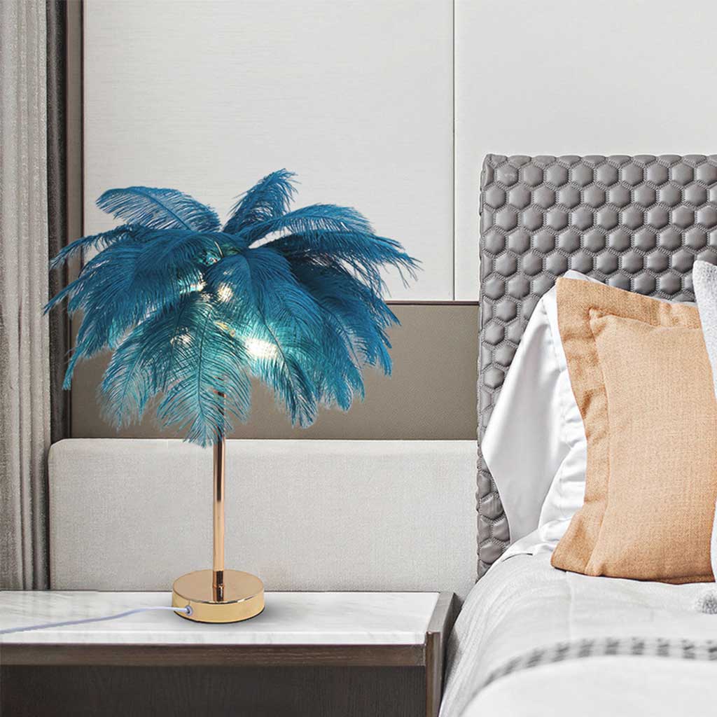 Élément Rayonnant - Lampe de Table Minimaliste en Plumes - 3 Options de Couleur