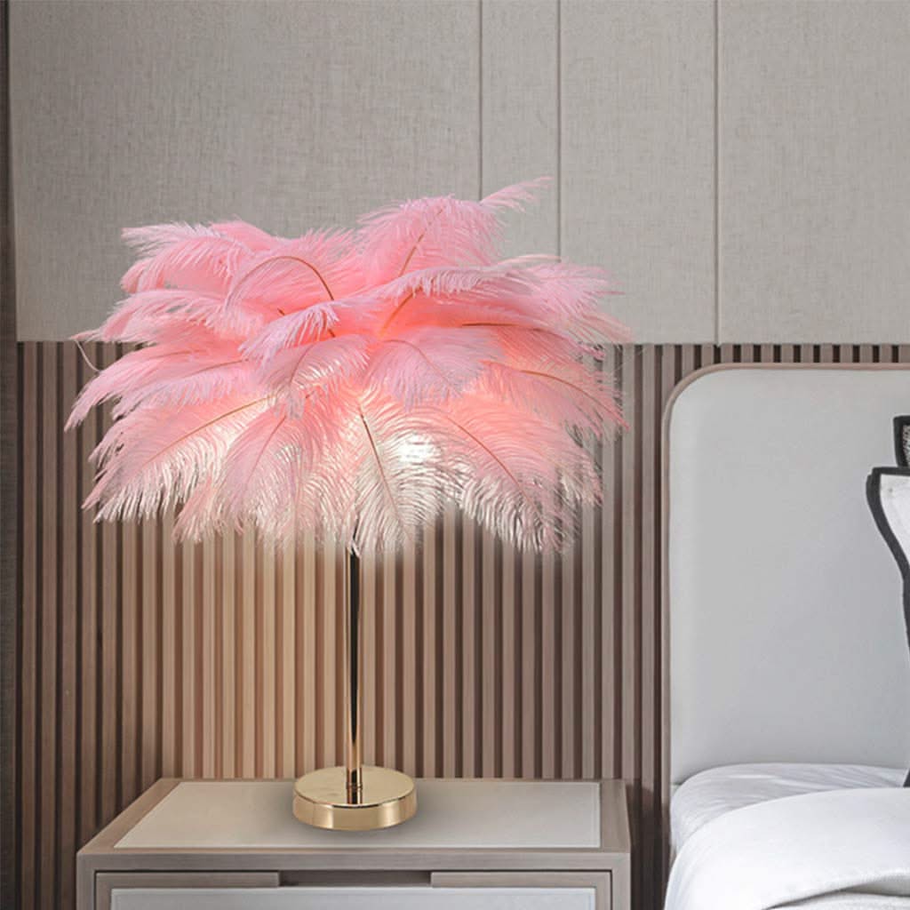 Élément Rayonnant - Lampe de Table Minimaliste en Plumes - 3 Options de Couleur