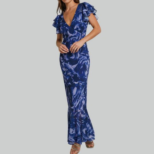 Ezrika | Robe Maxi Femme avec Volants