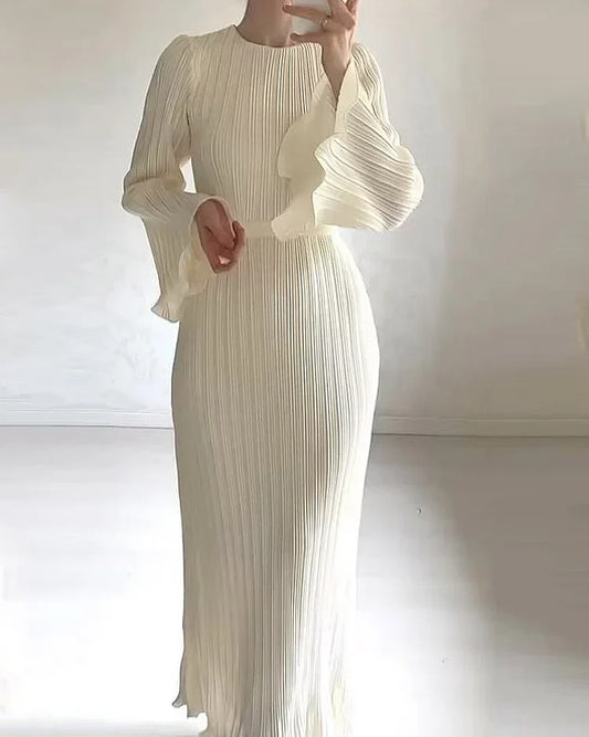 Nadine | Robe pour femme à manches en coquillage élégantes