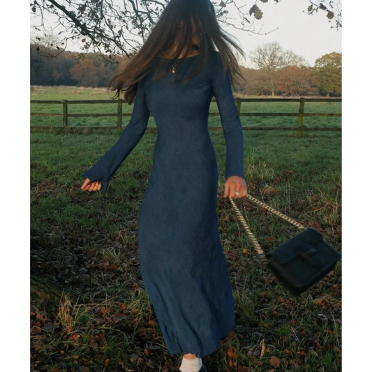 Robe Maxi à Manches Trompette pour Femmes