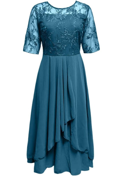 Robe Femme à Manches 3/4 Col Rond | Mini