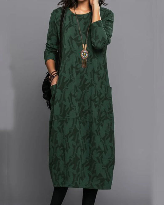 Xenia | Robe à manches longues imprimée