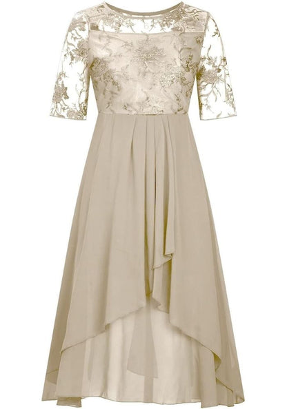 Robe Femme à Manches 3/4 Col Rond | Mini