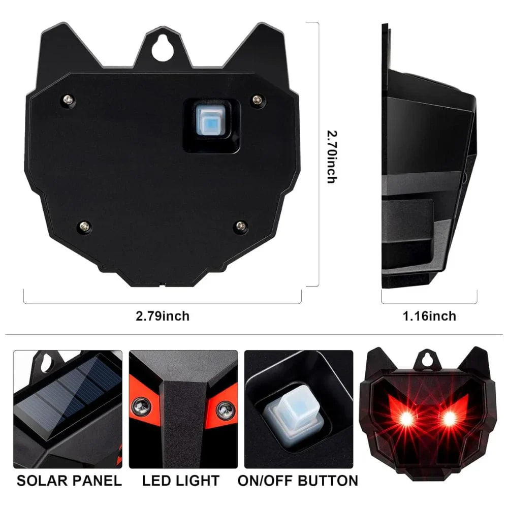 Répulsif pour Animaux Nocturnes à Énergie Solaire 2PCS