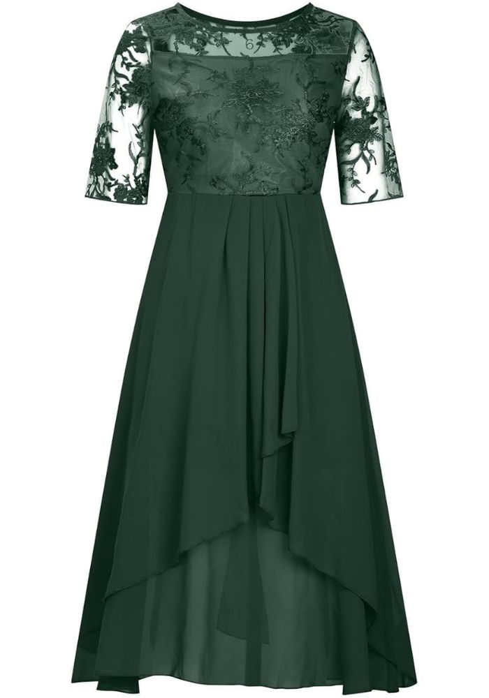 Robe Femme à Manches 3/4 Col Rond | Mini