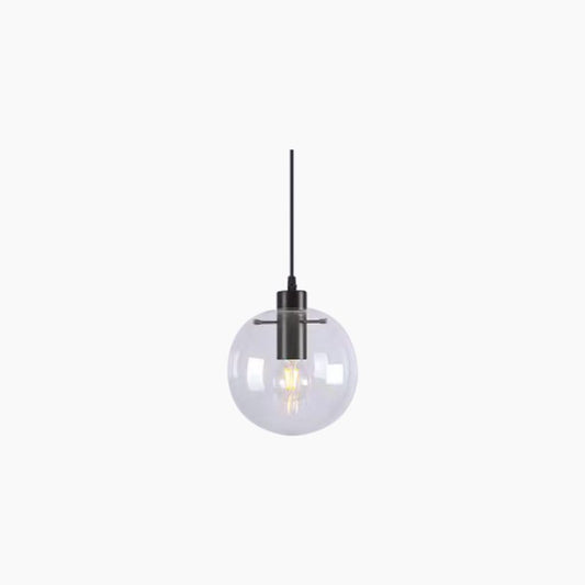 Perle de Lune - Lampe Suspendue Moderne Minimaliste en Bulle, Métal et Verre