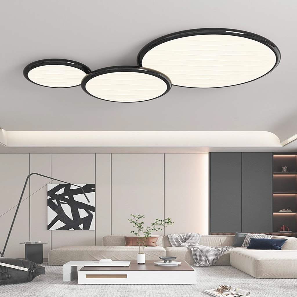 Château Lumière- Lustre encastré LED surdimensionné de 34"/43" au design épuré