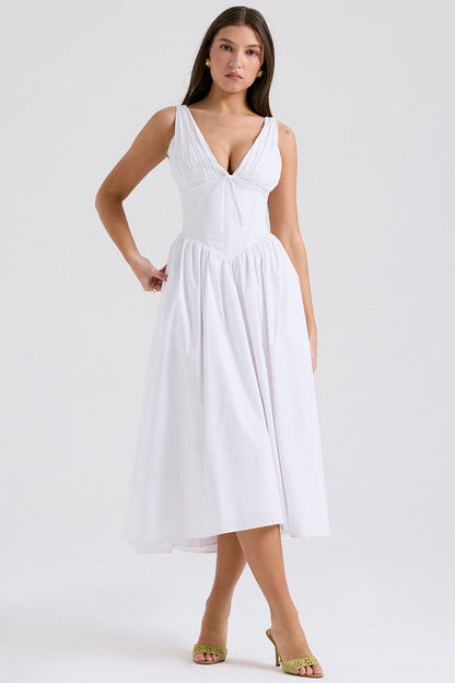 Robe d'invité de mariage vintage décontractée pour femmes | Midi