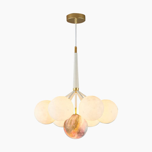 Douce Éclaire - Lustre de Plafond Nordic Imprimé en 3D Lune