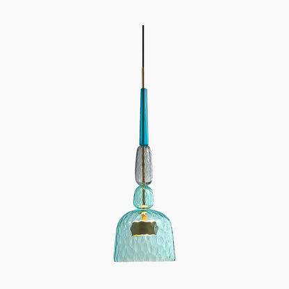 Éclat de Lune Lampe Suspendue en Verre Nordique Coloré