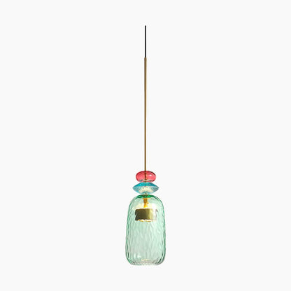Éclat de Lune Lampe Suspendue en Verre Nordique Coloré