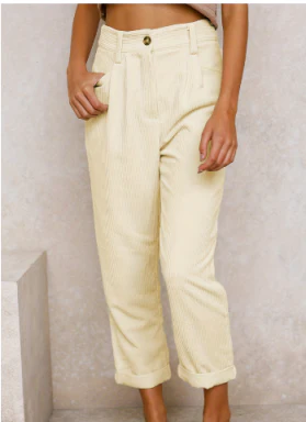 Bellarose | Pantalon en velours côtelé doux et élégant pour femmes