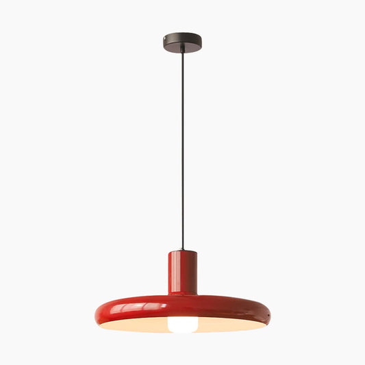 Vent du Sud -  Suspension des années 1960, UFO vintage rouge nordique en métal et aluminium