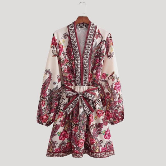 Islaith | Robe Mini Paisley pour Femmes