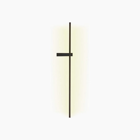 Charbon de Minuit - Applique Murale Nordique Longue Fine Linéaire LED en Aluminium, Noir/Blanc