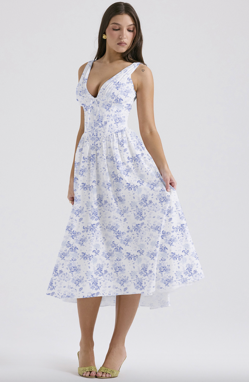 Robe d'invité de mariage vintage décontractée pour femmes | Midi