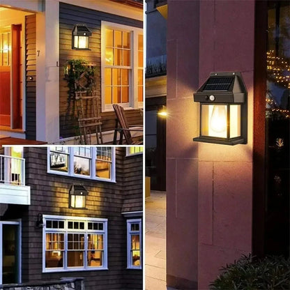 MotionGlow | Lampe Murale Solaire Rétro